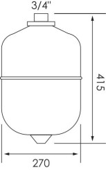 Vase d'expansion chauffage 18 litres cylindrique  - IBAIONDO