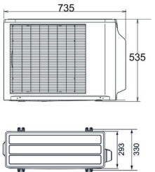 Unité extérieure pour chauffe eau Calypso Split R32 - ATLANTIC