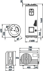 Chauffe eau thermodynamique mural avec PAC Nuos Split Inverter 270 litres - ARISTON