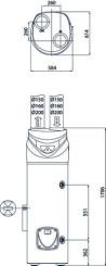 Chauffe eau thermodynamique stable Nuos Primo HC 200L - ARISTON