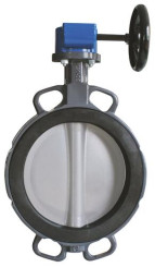 VANNE PAPILLON INOX A OREILLES DE CENTRAGE DN300 XYLIA FGL RM A DEMULTIPLICATEUR - SOCLA