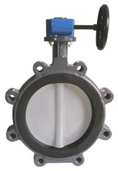 VANNE PAPILLON INOX A OREILLES TARAUDEES DN300 XYLIAT FGL RM A DEMULTIPLICATEUR - SOCLA