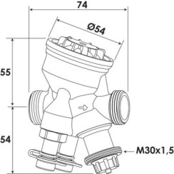 Vanne d'équilibrage TA-COMPACT P 12/17 - IMI TA