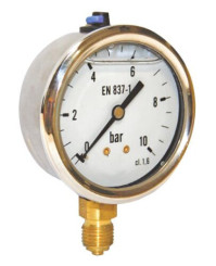 Manomètre à bain de glycérine radial - 0 à 10 bars