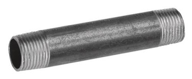 Bobine acier noir double mâle à visser 15/21 - 200mm