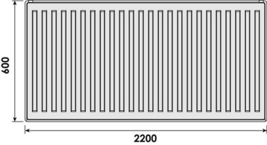 Radiateur eau chaude reggane 3010 compact 4 orifices type 22 3769w - FINIMETAL