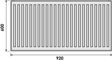 Radiateur eau chaude reggane 3010 compact 4 orifices type 22 1576w - FINIMETAL