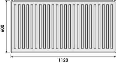 Radiateur eau chaude reggane 3010 compact 4 orifices type 22 1919w - FINIMETAL