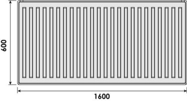 Radiateur eau chaude reggane 3010 compact 4 orifices type 22 2741w - FINIMETAL
