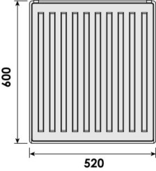 Radiateur eau chaude reggane 3010 compact 4 orifices type 22 891w - FINIMETAL