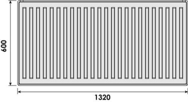 Radiateur eau chaude reggane 3010 compact 4 orifices type 22 2261w - FINIMETAL