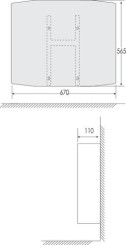 Radiateur électrique gris étoilé DIVALI 750W - ATLANTIC