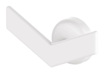 Patère magnétique blanche pour sèche serviettes forme chevron