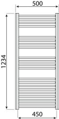 Radiateur sèche-serviettes eau chaude FAST étroit 499W  - DELTACALOR