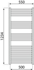 Radiateur sèche-serviettes eau chaude FAST 540W  - DELTACALOR