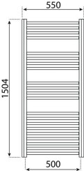 Radiateur sèche-serviettes eau chaude FAST 704W  - DELTACALOR