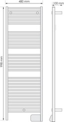 Radiateur sèche-serviettes électrique 2012 500W - ATLANTIC