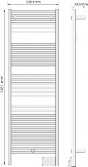 Radiateur sèche-serviettes électrique 2012 1000W - ATLANTIC