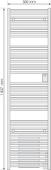 Radiateur sèche-serviettes électrique Doris blanc brillant 1000W - ATLANTIC