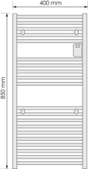 Radiateur sèche-serviettes électrique Doris étroit blanc brillant 300W - ATLANTIC