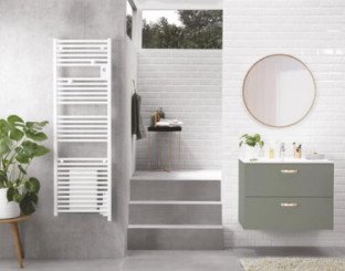 Radiateur sèche-serviettes électrique Doris blanc mat 750W - ATLANTIC