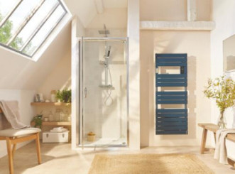 Radiateur sèche-serviettes électrique Adelis bleu profond 500W - ATLANTIC