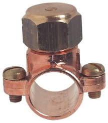 COLLIER POUR MISE A LA TERRE ECROU 50 POUR TUBE CUIVRE Ø54