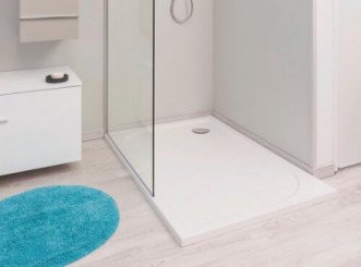 Receveur de douche extra-plat en béton de synthèse 80x100cm