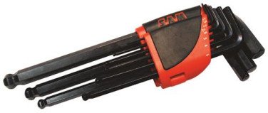 JEU DE 9 CLES MALE TETE SPHERIQUE 6 PANS