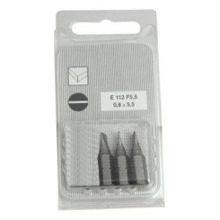 JEU DE 3 EMBOUTS VIS A FENTE PRO LARGEUR 5,5MM