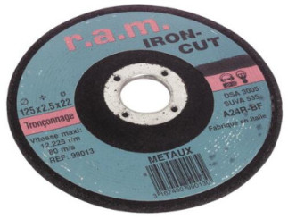 DISQUE ABRASIF TRONCONNAGE METAUX – D125mm