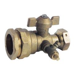 ROBINET DARRET COMPTEUR DROIT A BOISSEAU SPHERIQUE A PURGE POUR PE 32