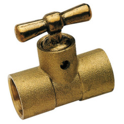 TE DROIT A PURGE LAITON A SOUDER Ø18 - 130