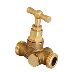 ROBINET DARRET LAITON A PURGE - DOUBLE MALE 12/17 SANS EPAULEMENT