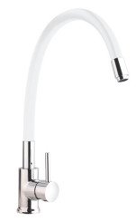 MITIGEUR D'EVIER BEC FLEXIBLE BLANC A MEMOIRE DE FORME