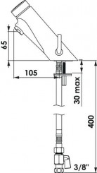 Temposoft de lavabo avec réglage de température lateral - DELABIE