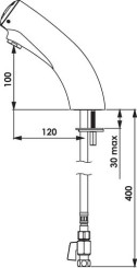 Mitigeur de lavabo Tempomatic 3  - DELABIE