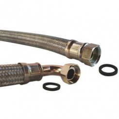 Flexible chauffage coudé 1000mm ø19 à 2 écrous tournants 20/27