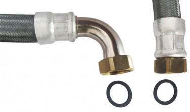 Flexible chauffage coudé 700mm ø32 à 2 écrous tournants 33/42