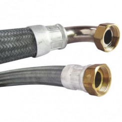 Flexible chauffage coudé 700mm ø32 à 2 écrous tournants 33/42