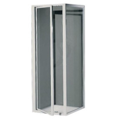 PORTE PIVOT ET PANNEAU FIXE - VERRE GRANITE 3 mm