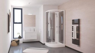 Cabine de douche quart de cercle 80cm TAYA