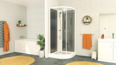 Cabine de douche quart de cercle 80cm TAYA