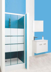 Paroi de douche 3 volets coulissants AUMEA 80 cm