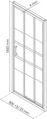Paroi de douche 3 volets coulissants AUMEA 80 cm