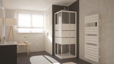 Paroi de douche accès d'angle AUMEA 70cm