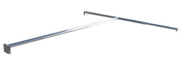 BARRE DE RETOUR MURALE POUR FIXATION ECRAN DE DOUCHE - ELMER