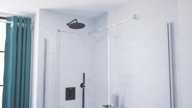 Barre de retour murale pour fixation écran de douche