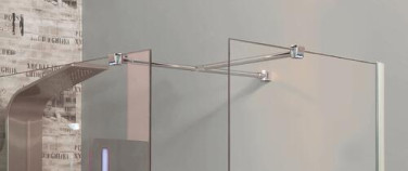 Barre de retour murale pour fixation écran de douche