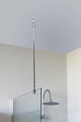 Barre de plafond pour fixation écran de douche